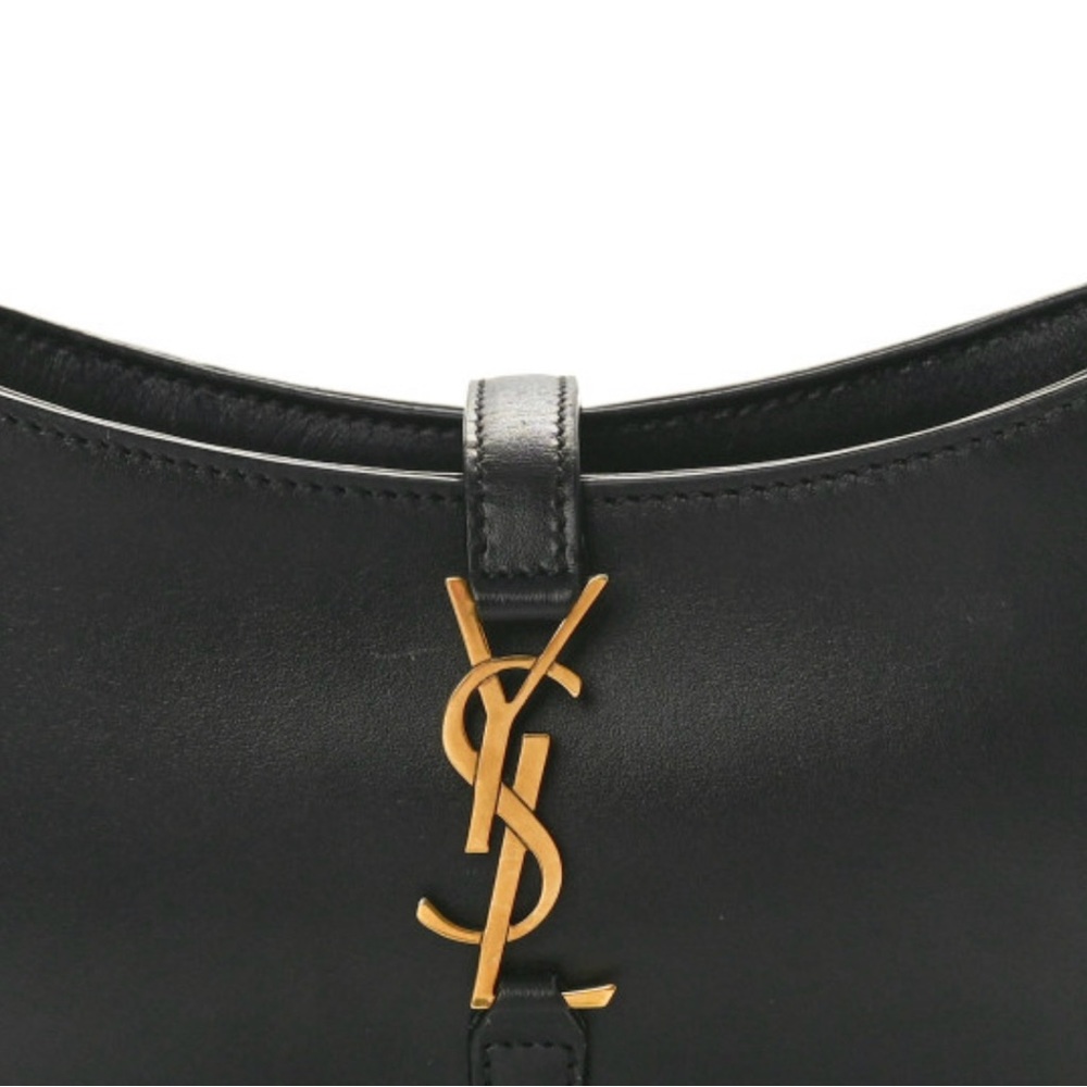 New YSL Saint Laurent Le 5 a 7 Mini Leather Hobo Bag Purse in Black - Picture 7 of 12
